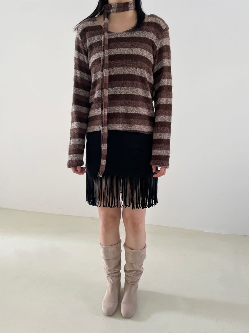 Hippy brown stripe T