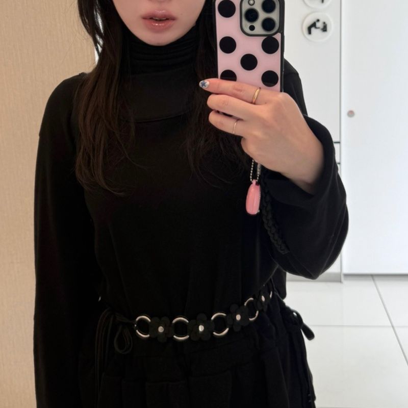 [MADE] L dot. (pinkblack) glass bumper iPhone case