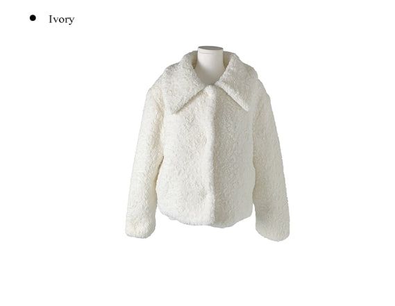 Anju Fur Collar Quilted Short Jacket