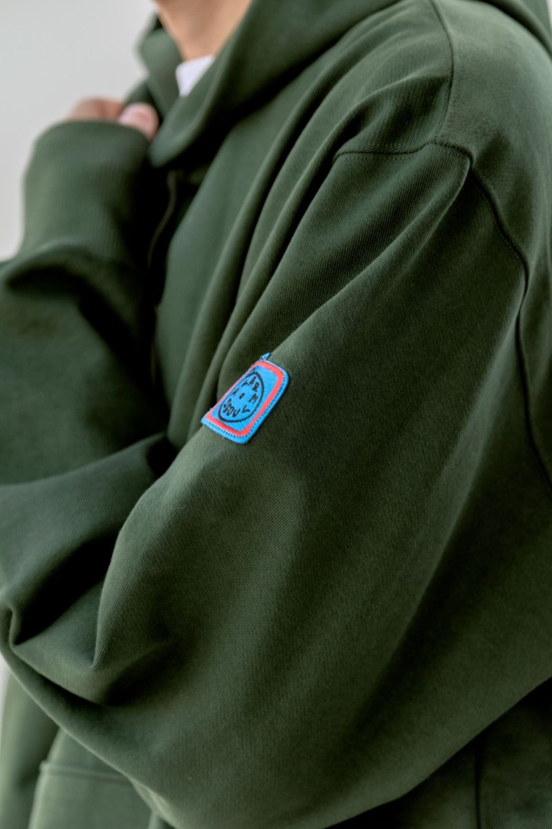 ALARM OVERFIT HOODIE GREEN_UNISEX