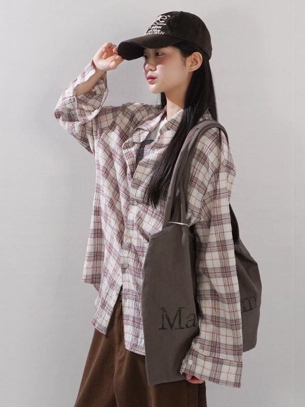 KIXI（キッシー）の「(UNISEX) Kenton Wrinkle Linen Like Shirt（Tops）」