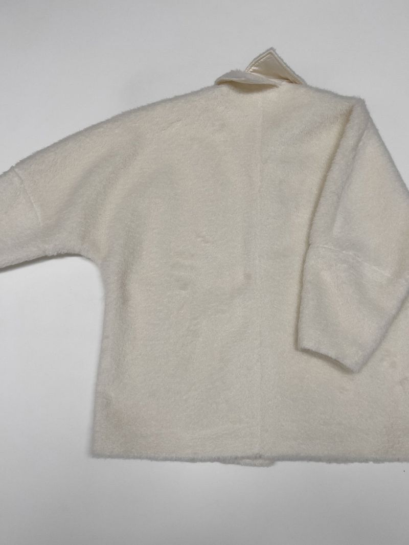 [wool 30%] Hairy Single Overfit Half Coat