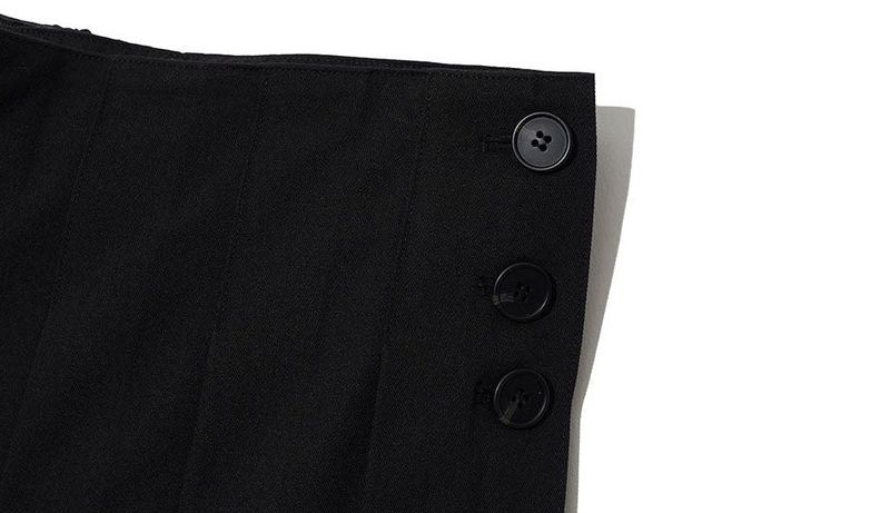 DOUBLE MOOD WRAP PLEATED SKIRT