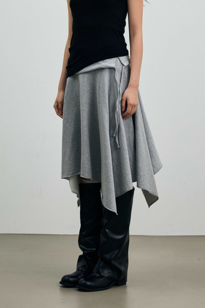SILENT MIRAGE SWEAT SKIRT / MELANGE