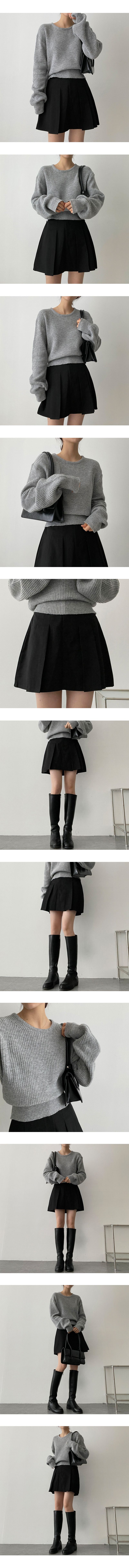 Renon Bendable Pin Tuck Wrinkle Mini Skirt