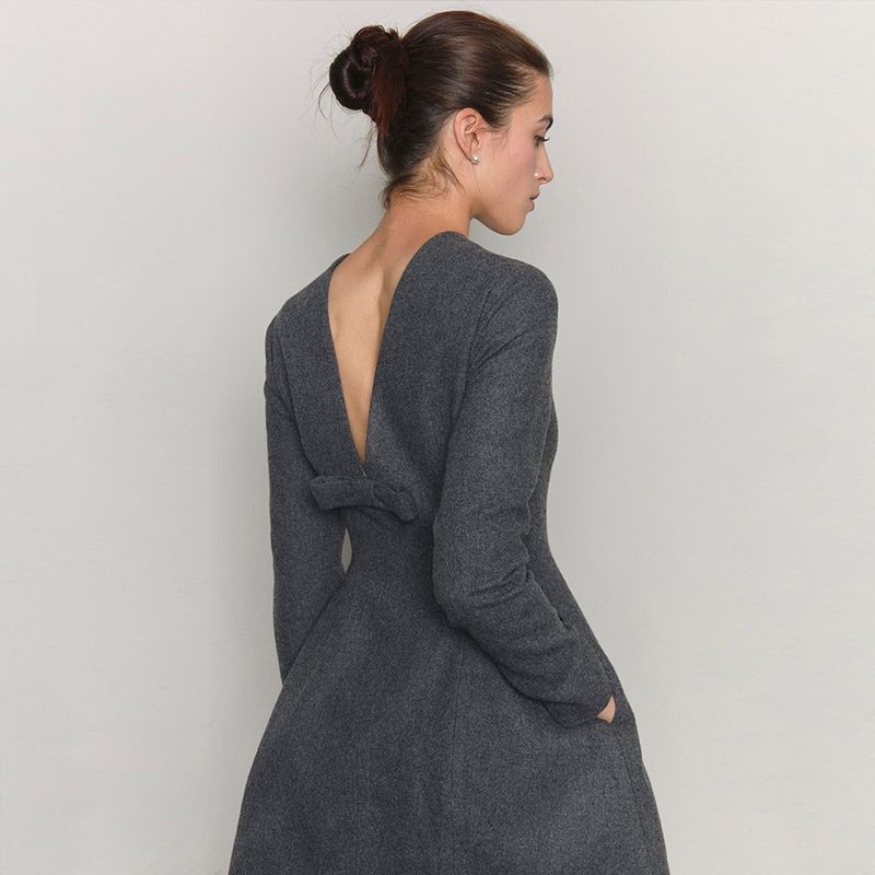 SSOKIN（ソキン）の「Wool Blended Hourglass Dress _ Grey（Dresses）」