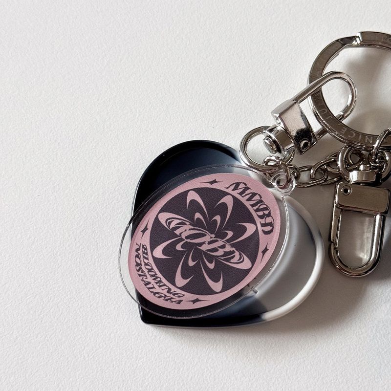 MOBN Acrylic Keyring (DustyPink/CharcoalGray)