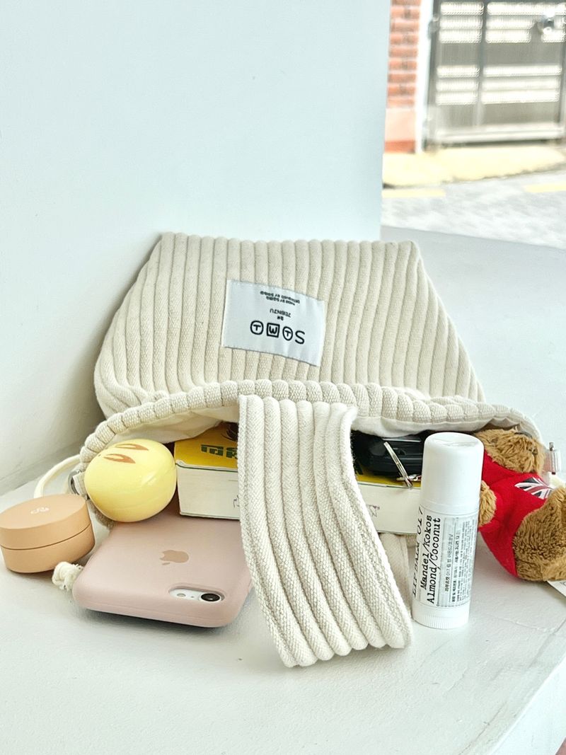 Ribbed fabric New string mini bag