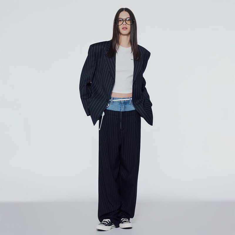 Oversized single-breasted jacket