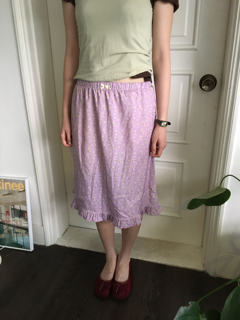 Merry Flower Frill Skirt (2color)