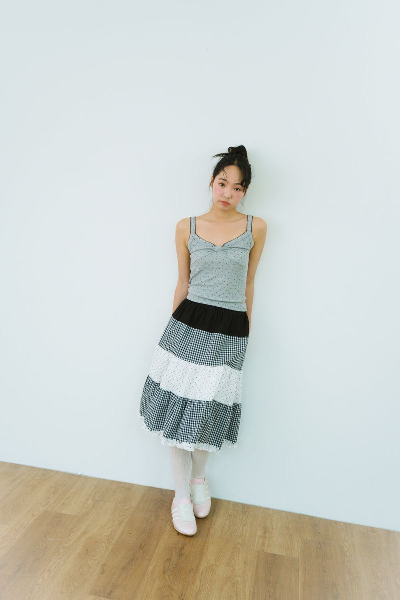 POWDER COTTON CANCAN SKIRT