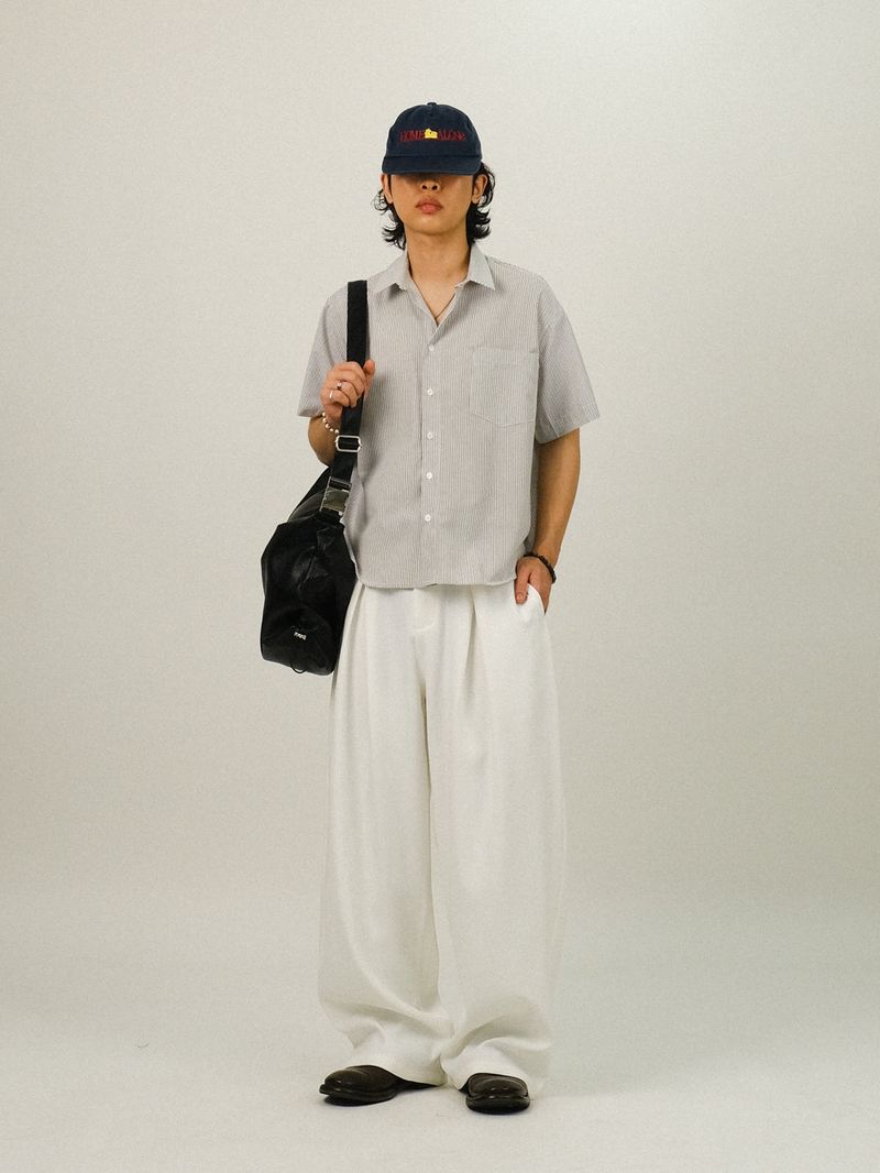 MEN Pin-tuck Banding Balloon Slacks