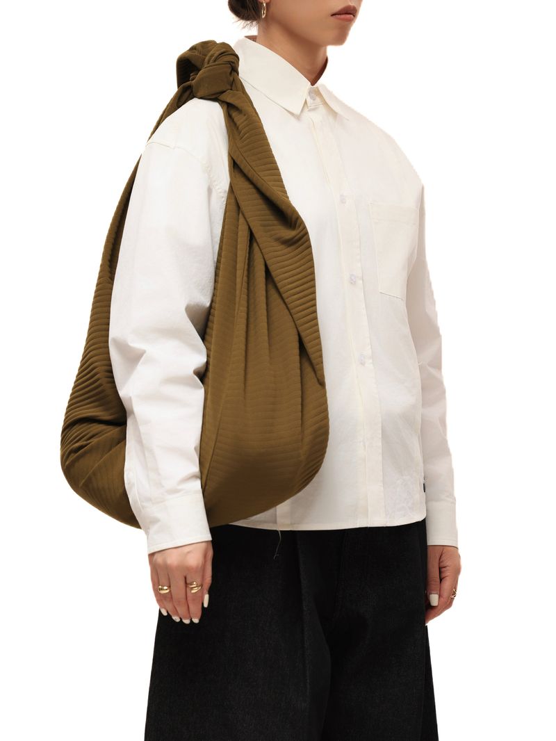6CRAYON Pleated Adjustable Multi-Function Hobo Bag