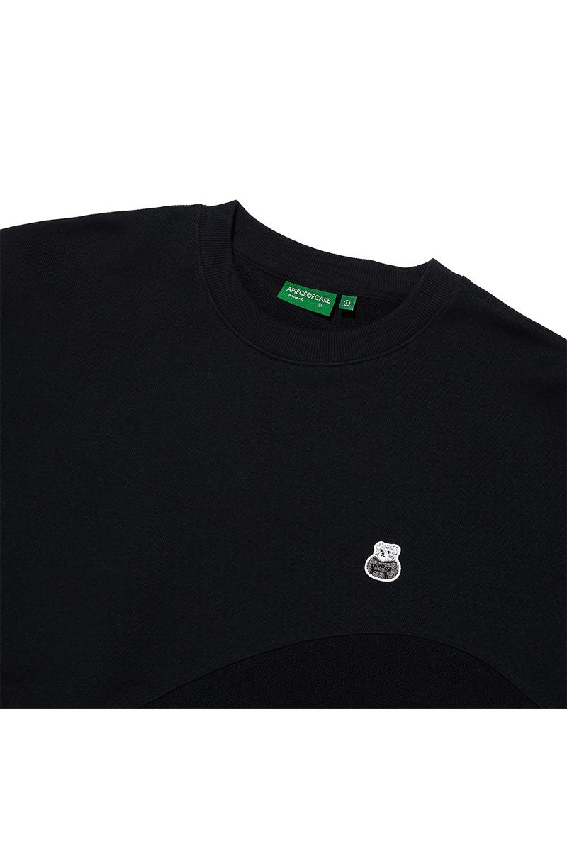 Reverse Bear Patch Crewneck_Black