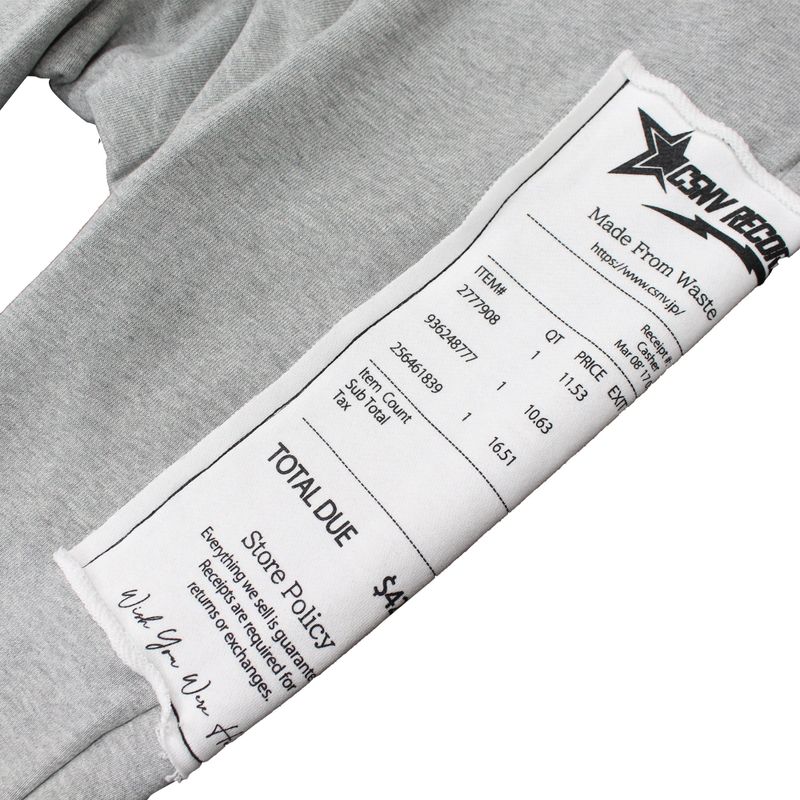 Receipt Patch Sarouel Pants