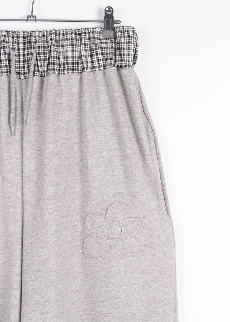 FLOWER CHECK BANDING PANTS