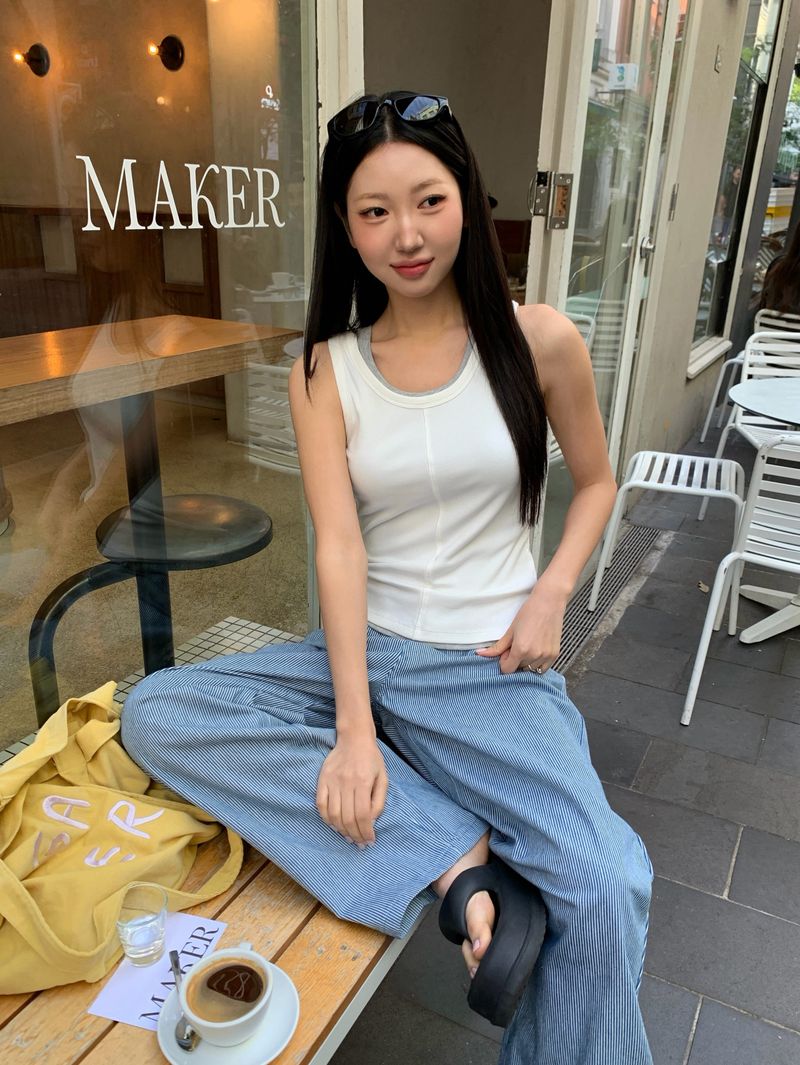 [ORIGINAL] Petit Cutout Ribbed Sleeveless