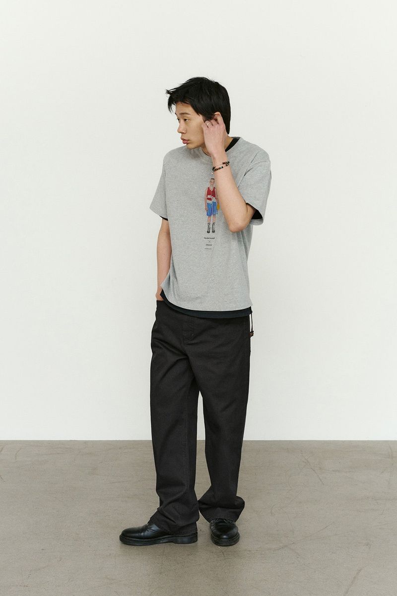 ローライズ フィット カチオン レギュラー パンツ (Washed Black)