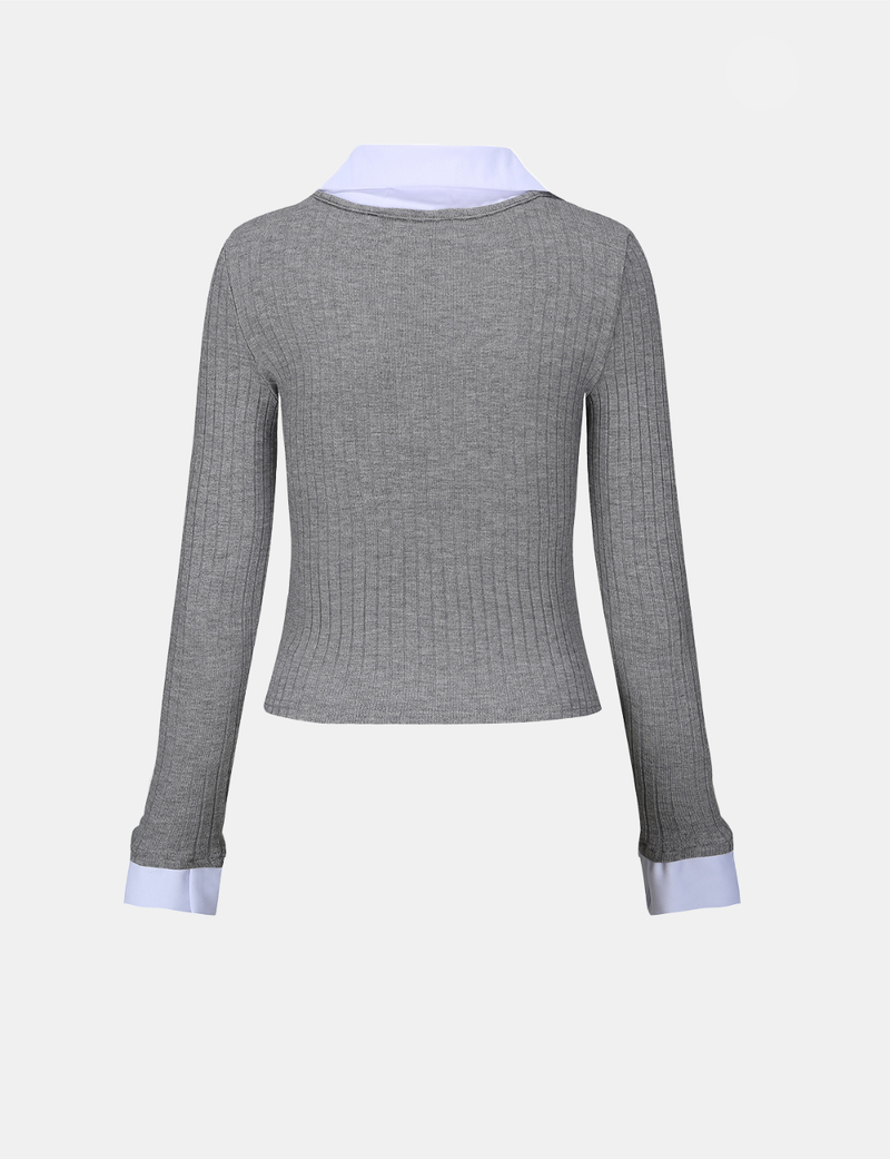 Elliot Shirt Layered Cardigan