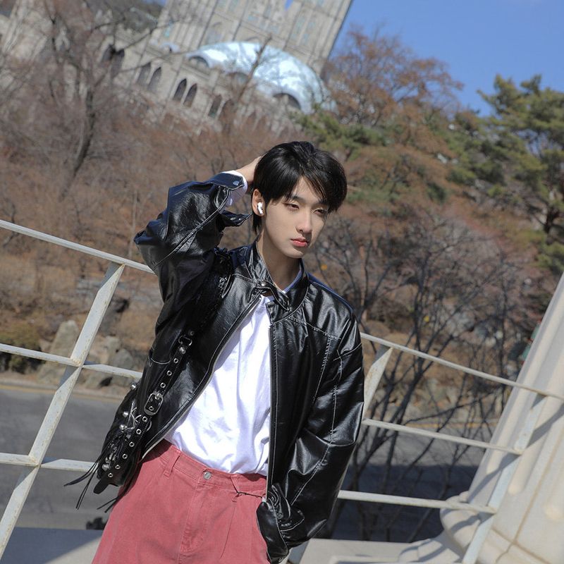 Mase Stitch Leather Coating Jacket (3color)