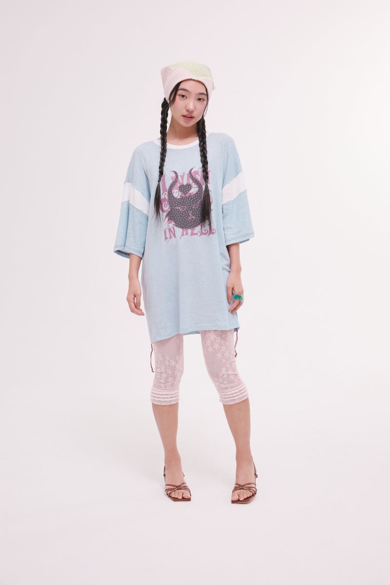 Devil cat T-shirts blue