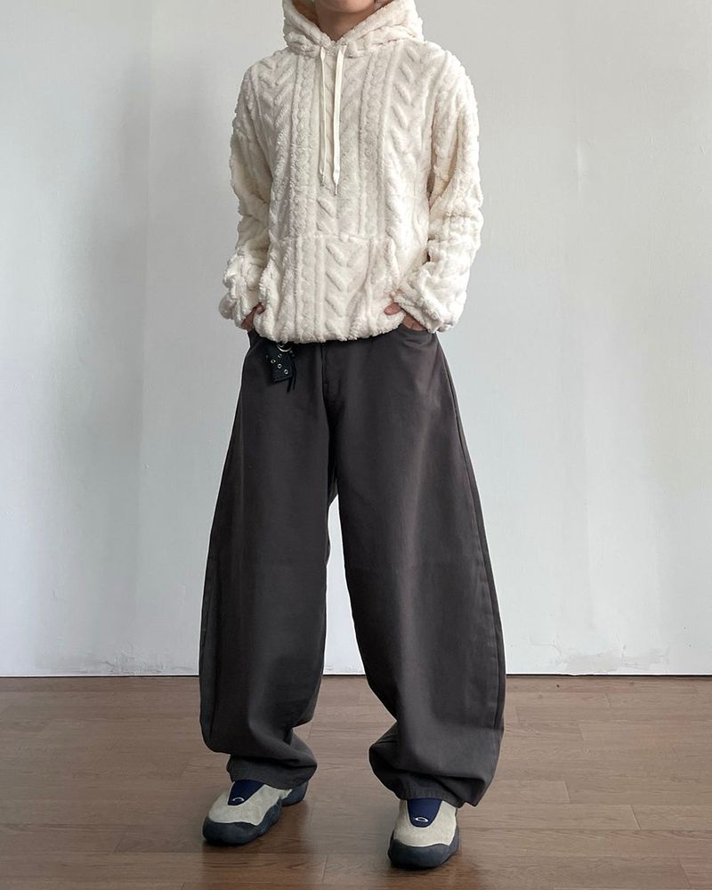 Cable Fleece Hoodie