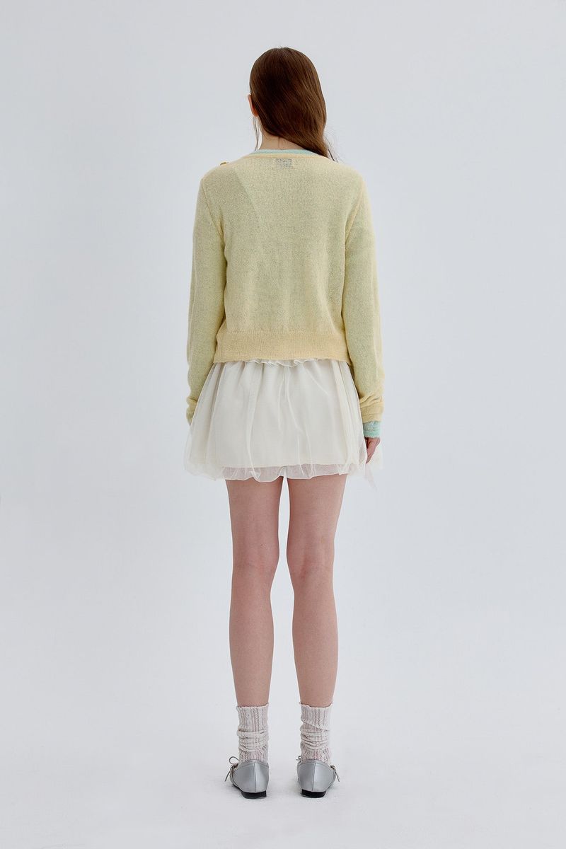 Petal Knit Cardigan [Yellow]