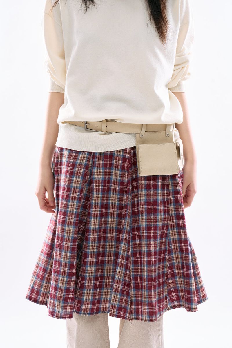 Pocket leather 2-way belt