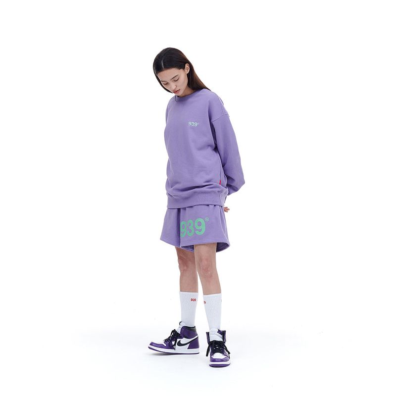 939 LOGO SWEAT SHORTS (LAVENDER)