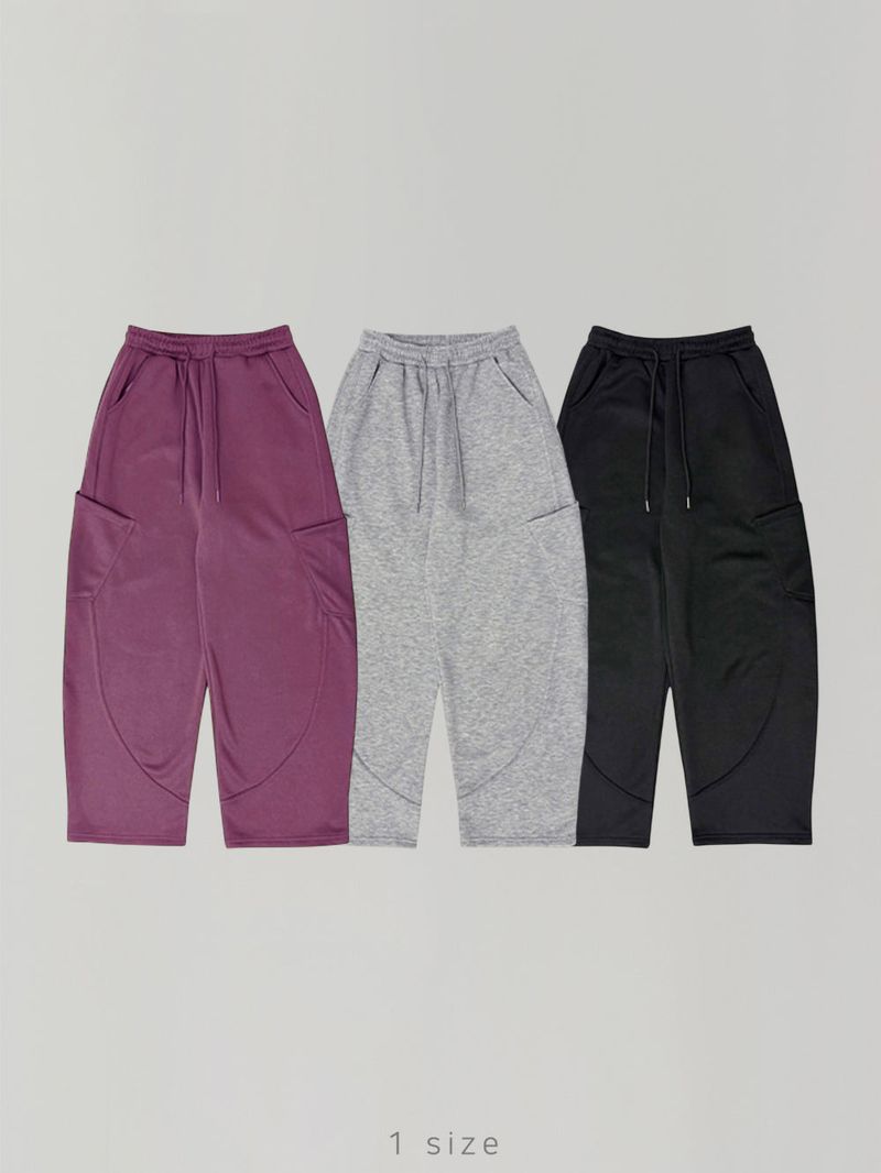 Pocket Curved Sweatpants