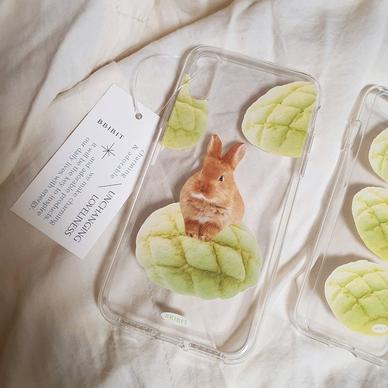 melon cream bread bunny jelly hard phone case