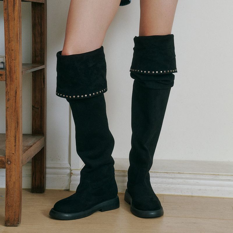 Rivet long Boots - 2Color