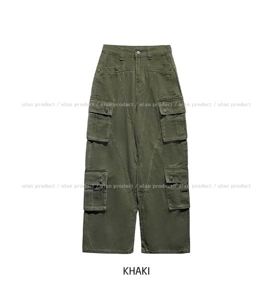 Torti cut stitch denim cargo pants