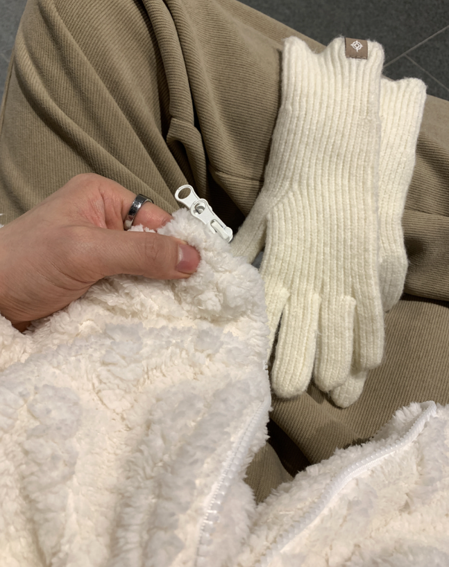 Nechis Cable Mink Fur Overfit Hooded Padding