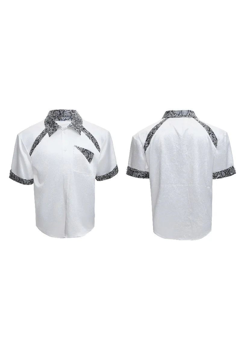 Snake Panel Studded Shirt