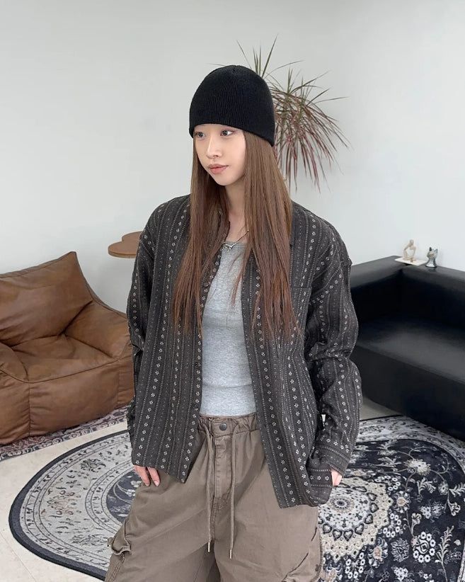 SATIIIZ（サティーズ）の「Reed Flower Crop Shirt（Tops）」