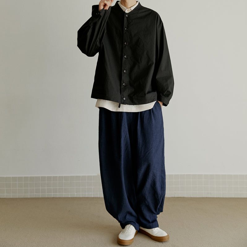 unisex tap pants navy (banding)