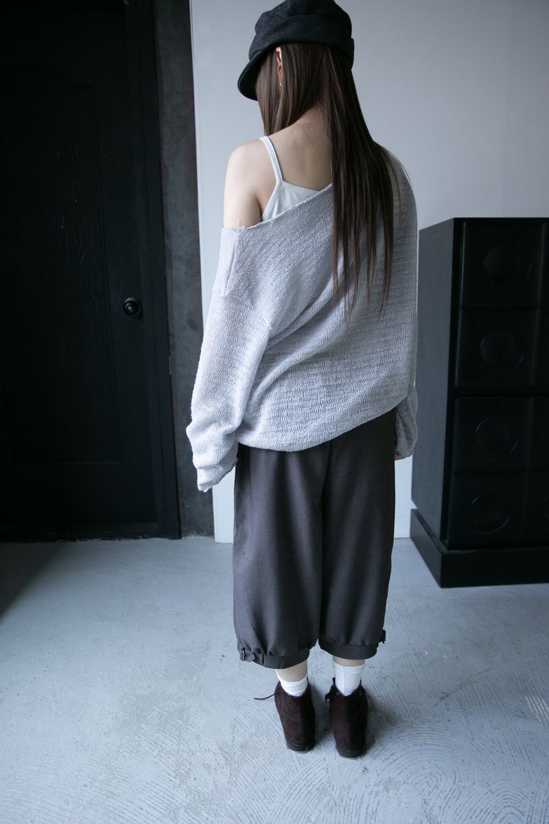 soft slub loose knit top(2colors)