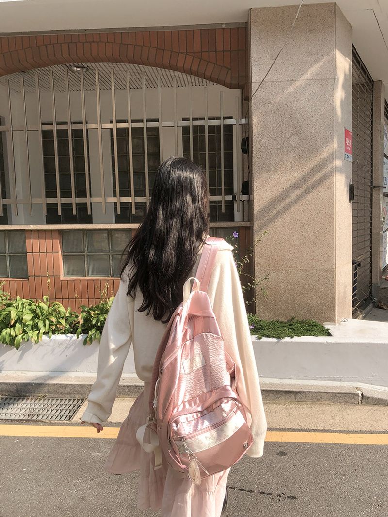 Bon voyage backpack_satin pink