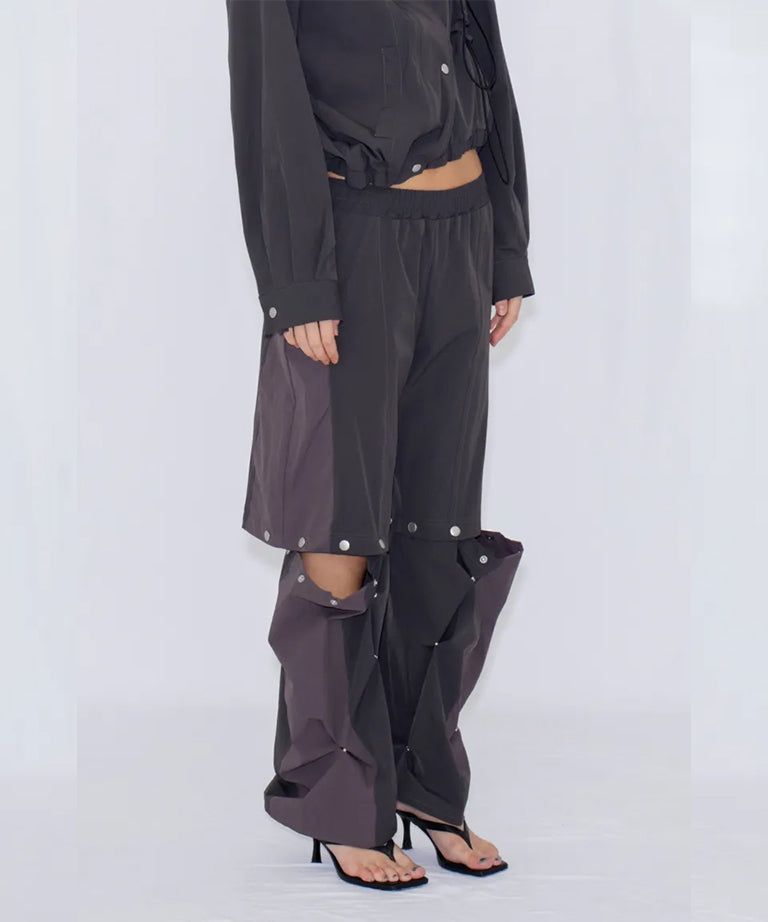 2WAY DEFORMED TRACK PANTS