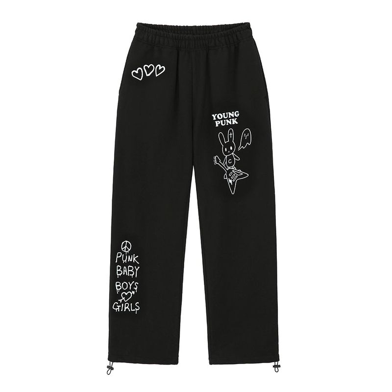 1 1 rabbit jogger pants - BLACK