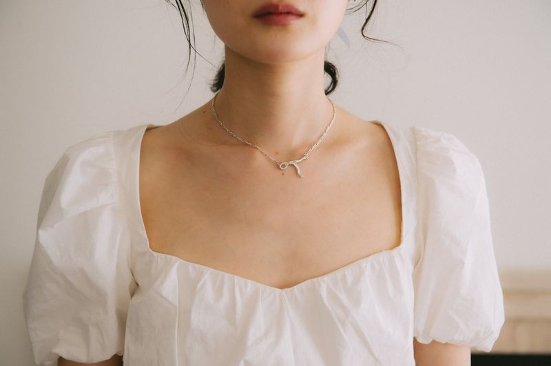 [MADE] Casual ribbon necklace