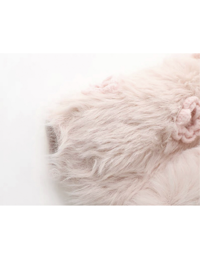 Azelia Rose V-Neck Hair Ornament Cardigan Pink