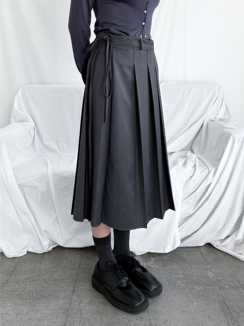 STRAP MIDI WRAP SKIRT