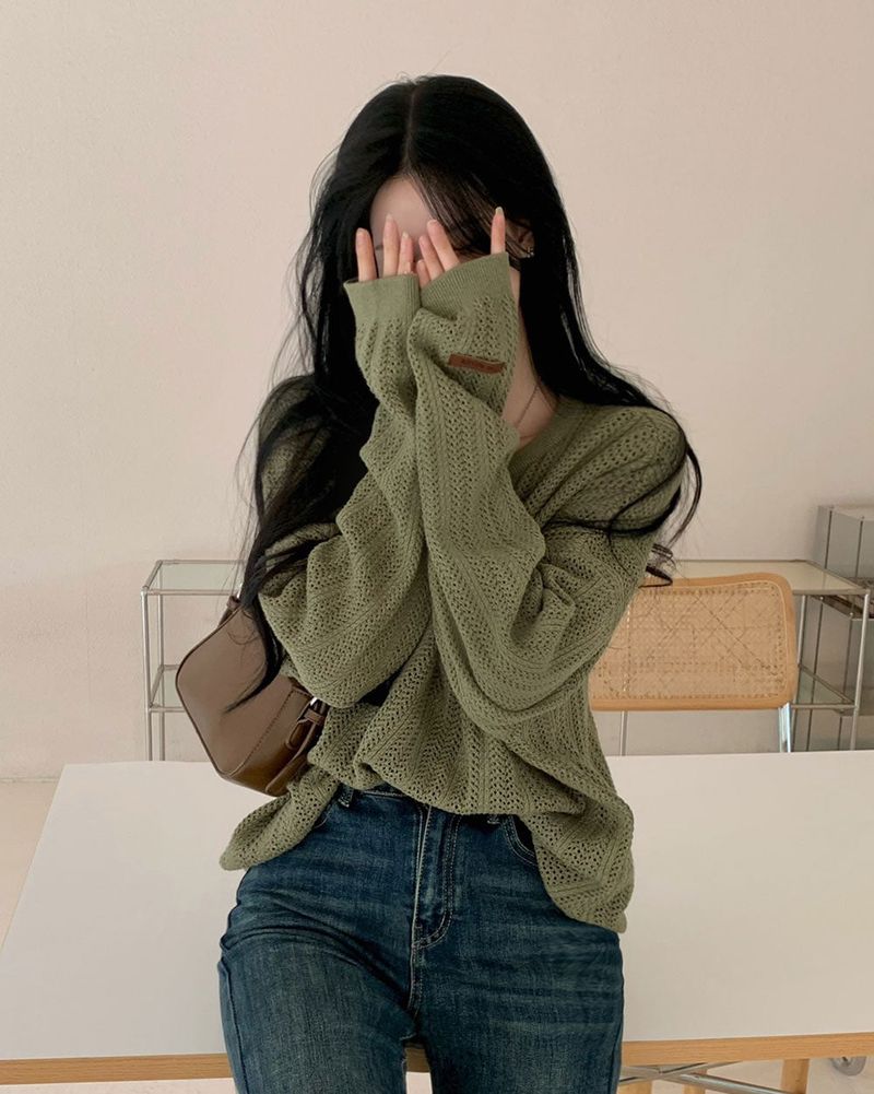 [Bellide made] Caramel Loose Fit Long Round Knitwear