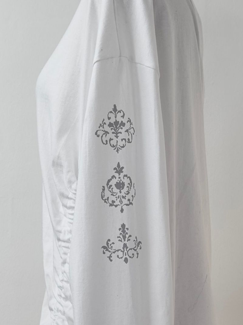 tattoo shirring long sleeve T (2color)