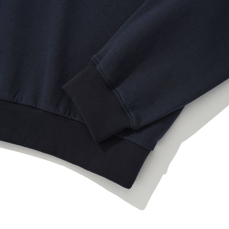 KIRSH PLAIN BUTTON POINT SWEATSHIRT [DARK NAVY]