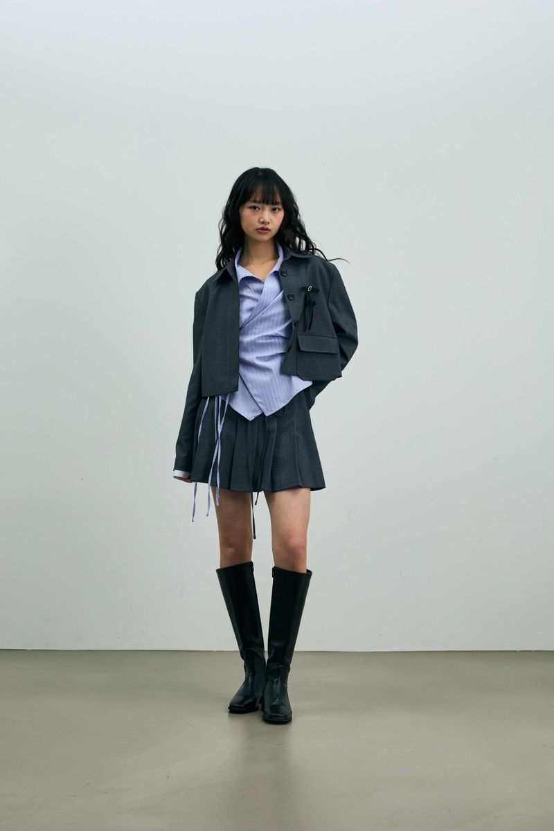 MILD CROP BLAZER / CHARCOAL