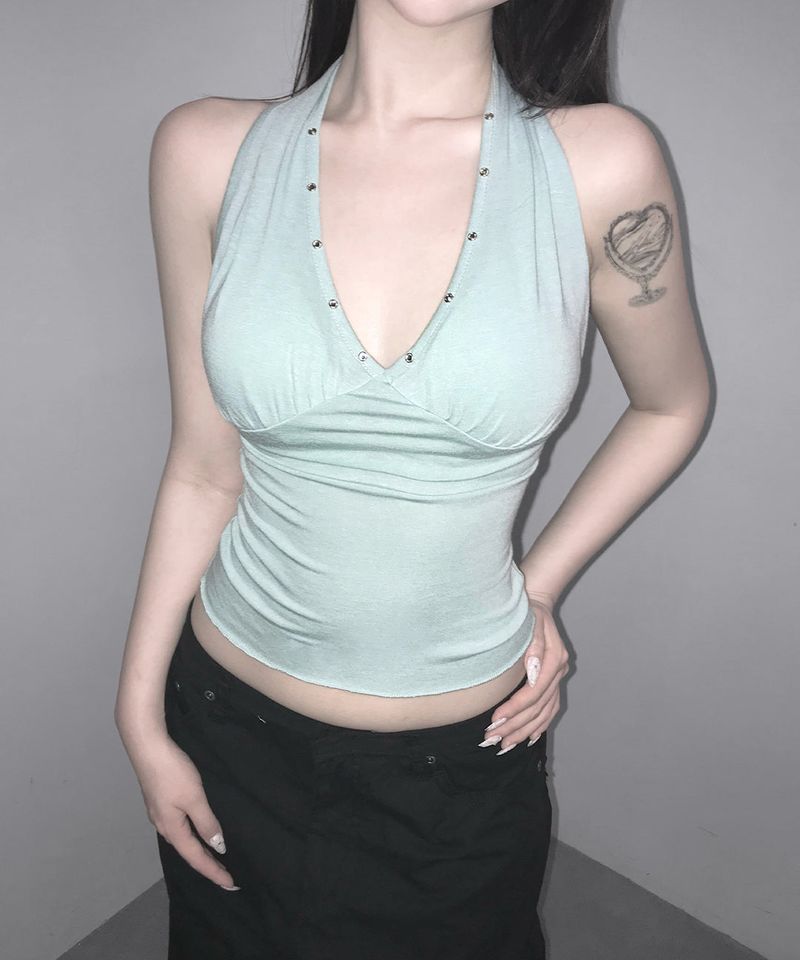 stud halter top (4colors)