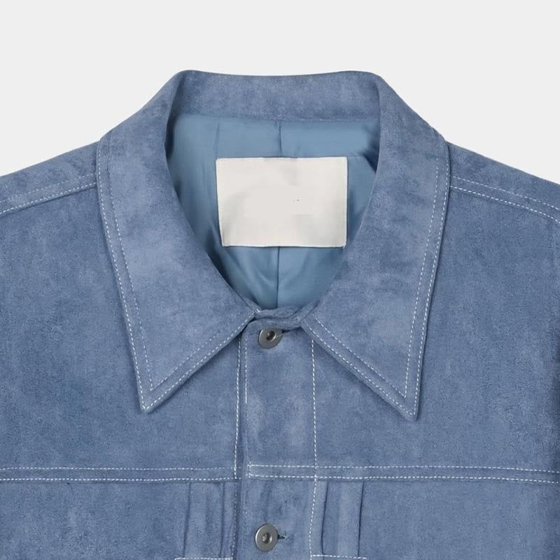 ASCLO Suede Crop Trucker Jacket (4color)